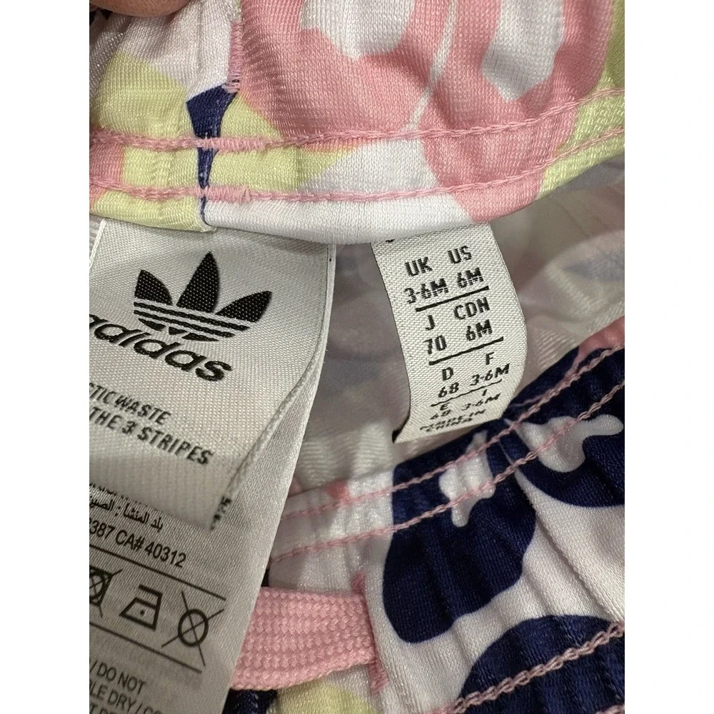 Adidas Originals Flower Allover Print Superstar Jacket Pants Set Girls Sz 6 Mont